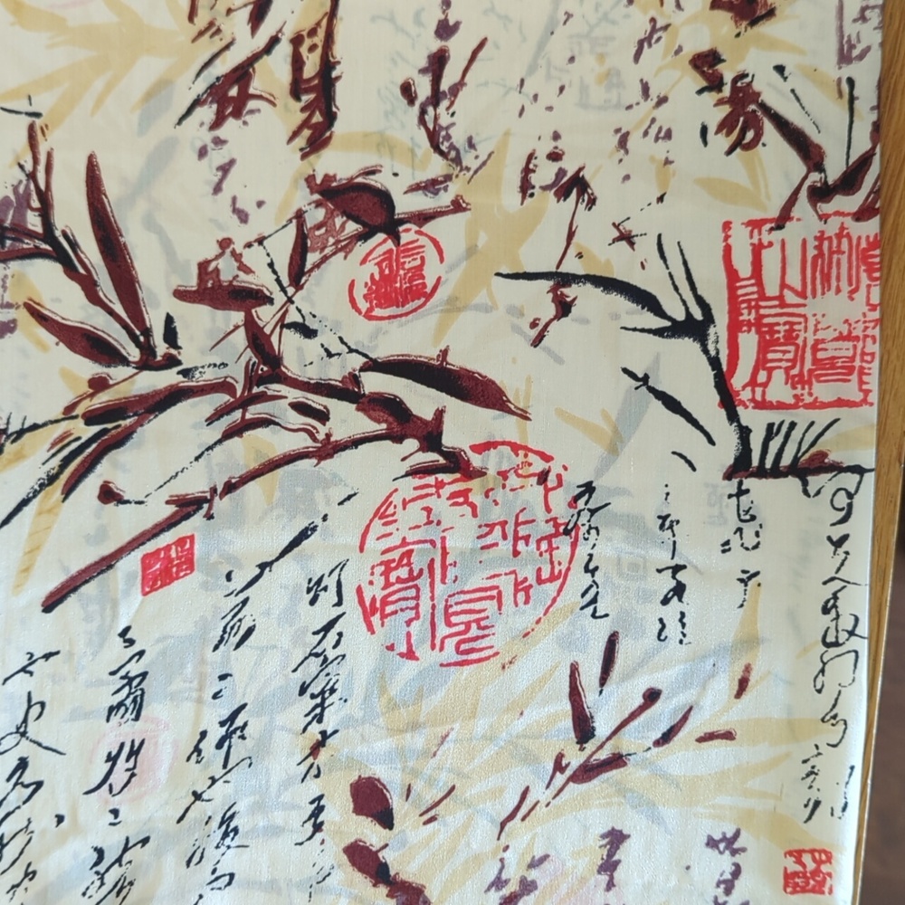 Oriental scarf with fringe NWOT - Picture 5 of 6